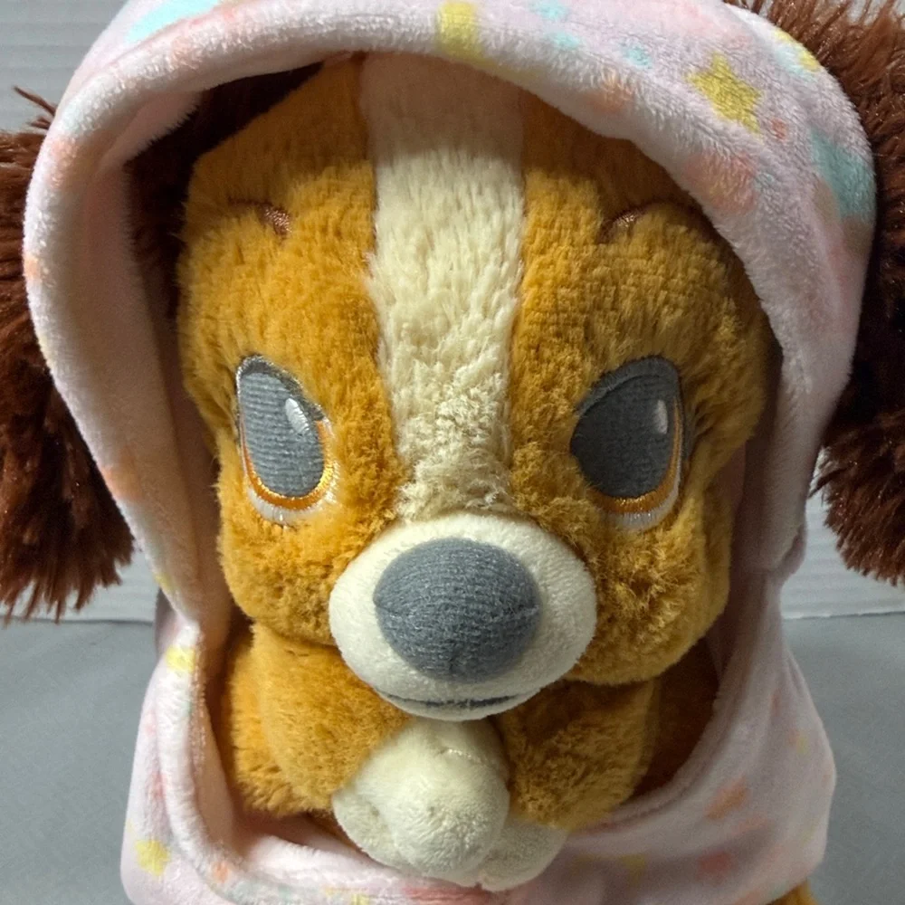 Disney Parks Babies Lady Dog Plush Pink Blanket Pouch From Lady and The Tramp